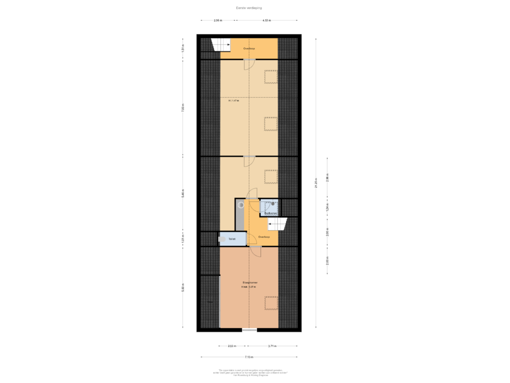 View floorplan of Eerste verdieping of Boterdijk 79