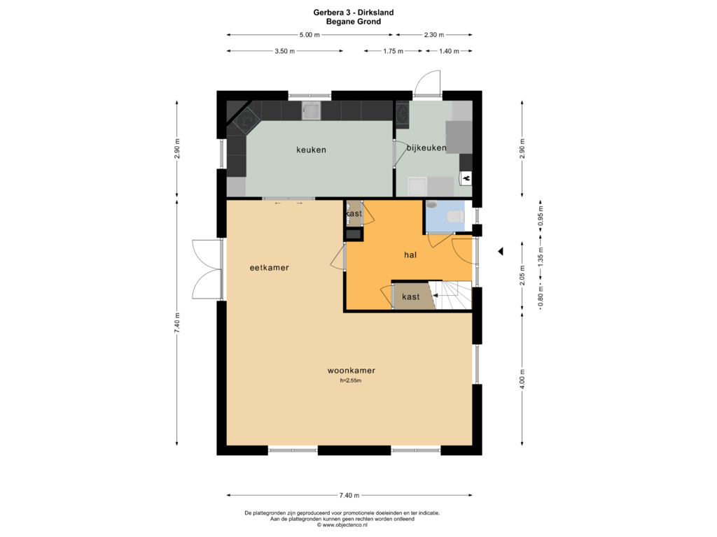 Bekijk plattegrond van BEGANE GROND van Gerbera 3