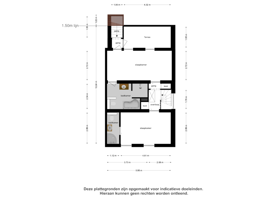 View floorplan of Eerste Verdieping of Dorpsstraat 27