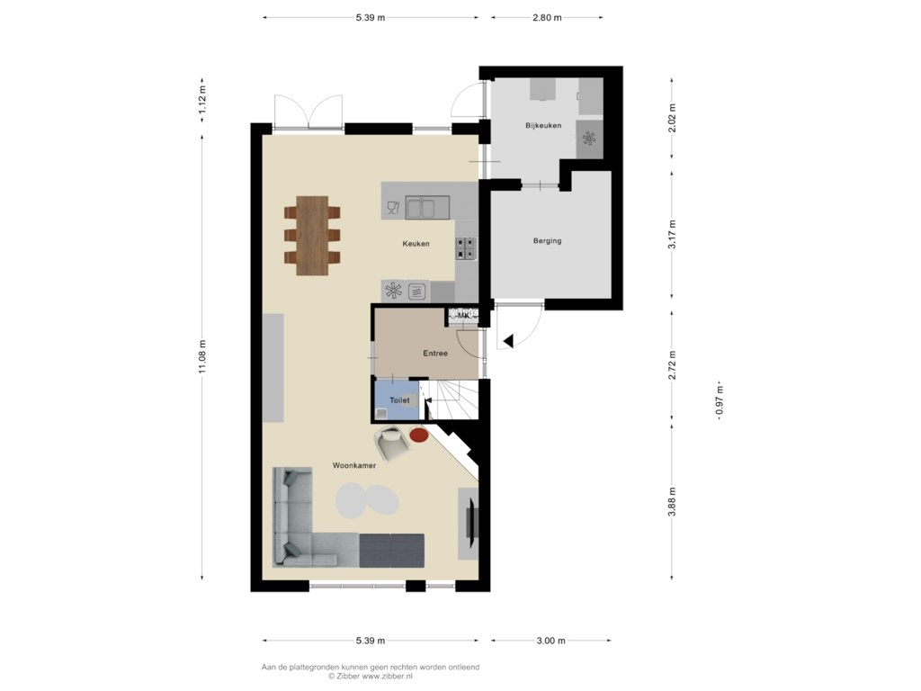 Bekijk plattegrond van Begane Grond van Lisven 28