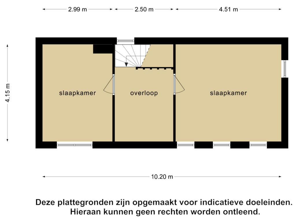 View floorplan of 1e verdieping of Semsschans 1