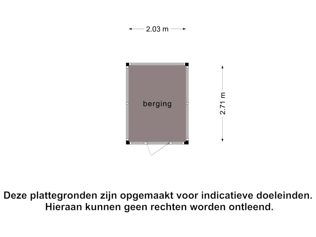 Bekijk plattegrond van Berging van Donze Visserstraat 89