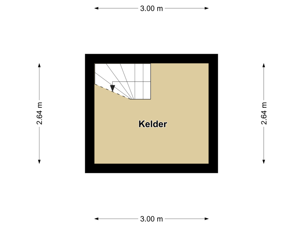 Bekijk plattegrond van Kelder van Grenswal 17