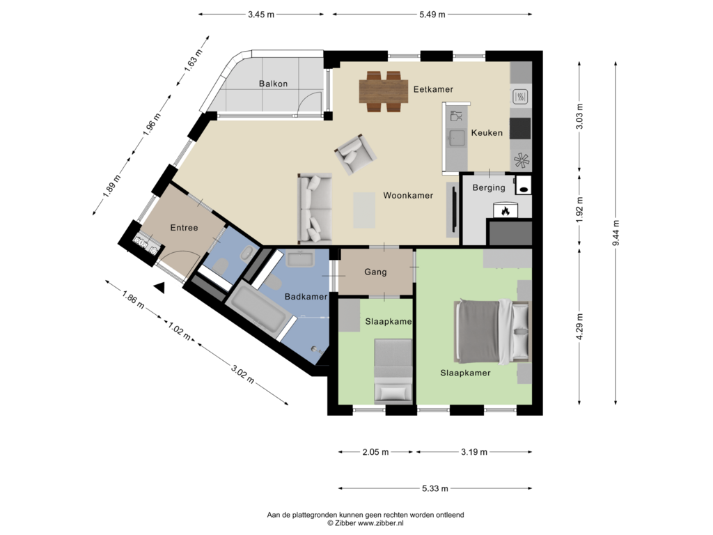 View floorplan of Appartement of de Jonghlaan 15