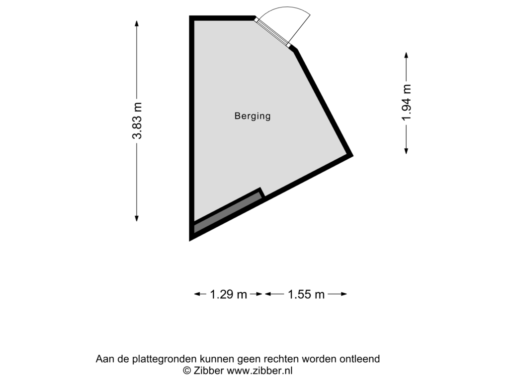 Bekijk plattegrond van Berging van Vosmaerstraat 3