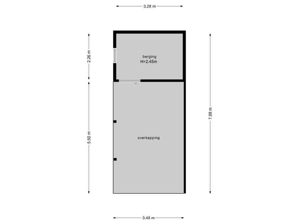 View floorplan of Berging of Rijssenseweg 16-A