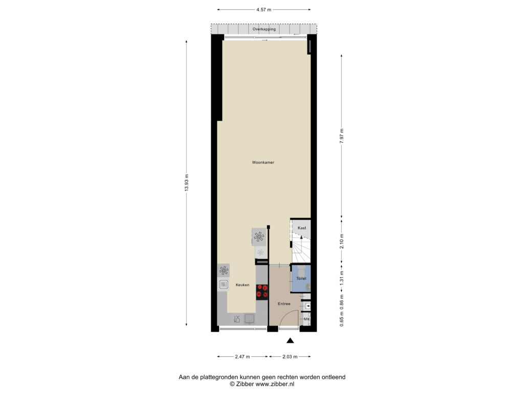 View floorplan of Begane grond of Metslawierstraat 56