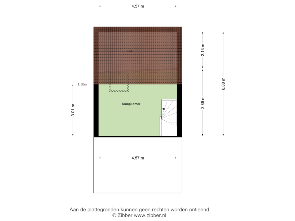 View floorplan of Tweede verdieping of Metslawierstraat 56