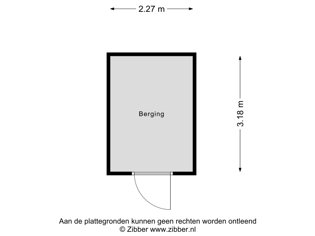 View floorplan of Berging of Metslawierstraat 56