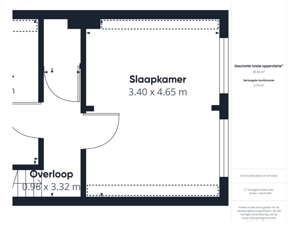 Bekijk plattegrond van Eerste verdieping van Middenstraat 99