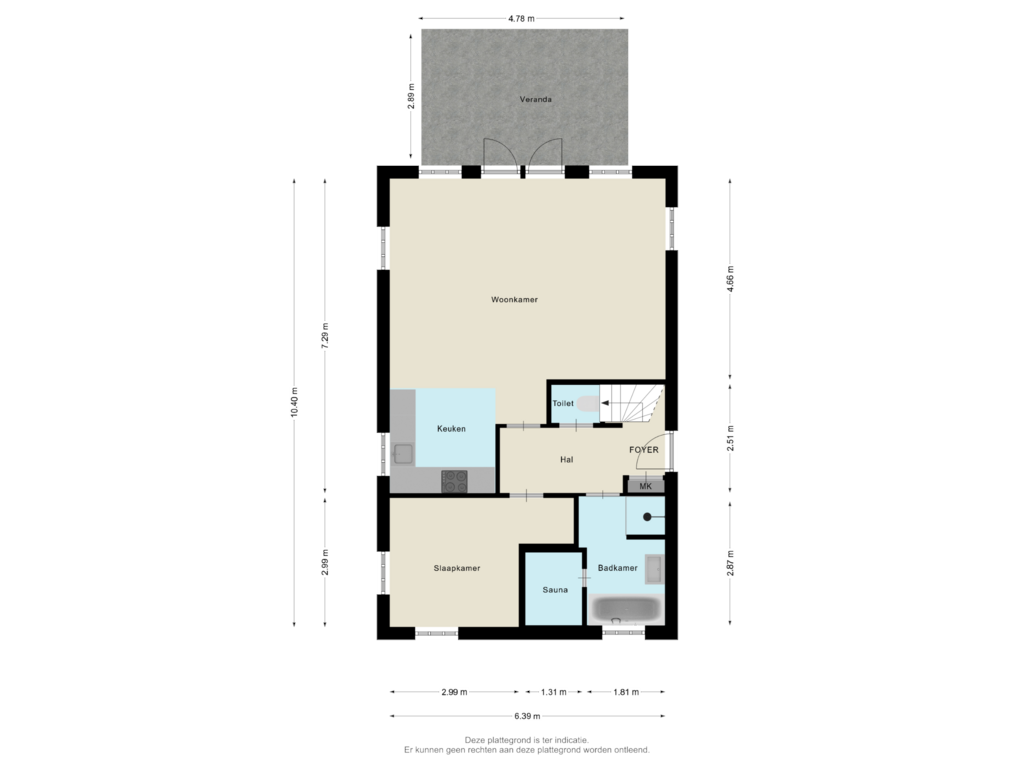 Bekijk plattegrond van Begane grond van Hof van Halenweg 2-25