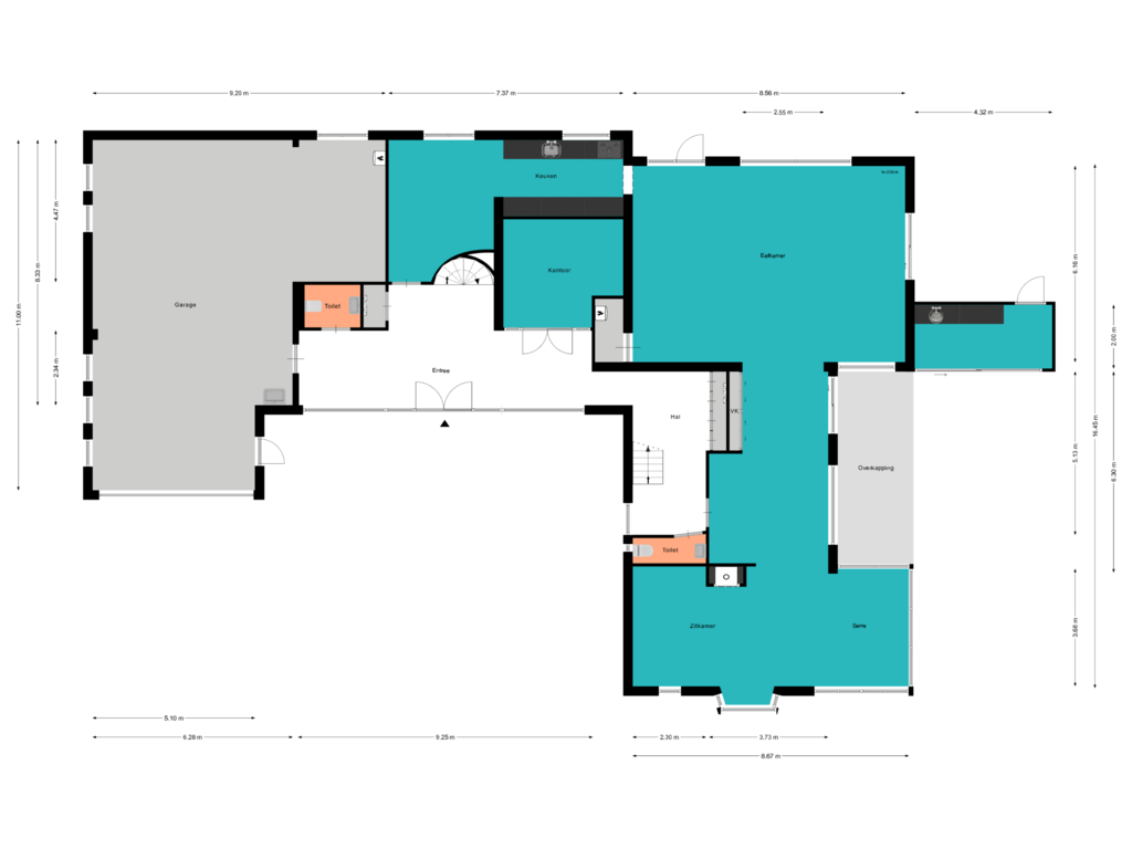 Bekijk plattegrond van Begane Grond van Van Teylingenweg 16