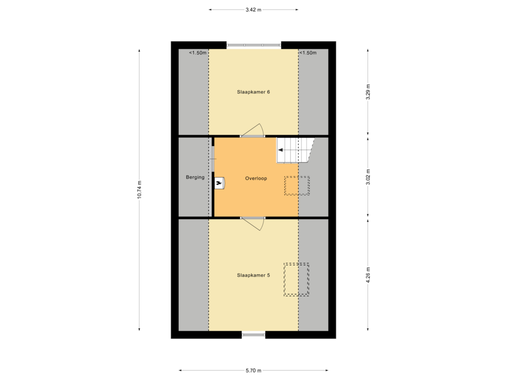 Bekijk plattegrond van 2e Verdieping van Kamerlingh Onnesstraat 13