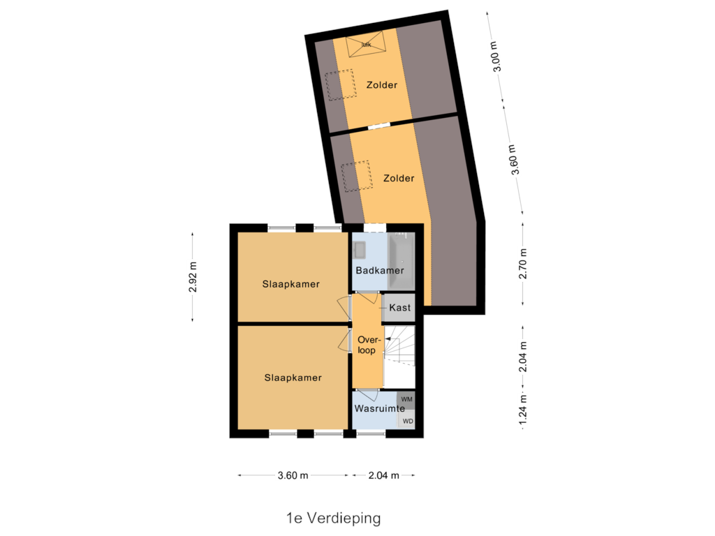 View floorplan of 1e Verdieping of Aijenseweg 34