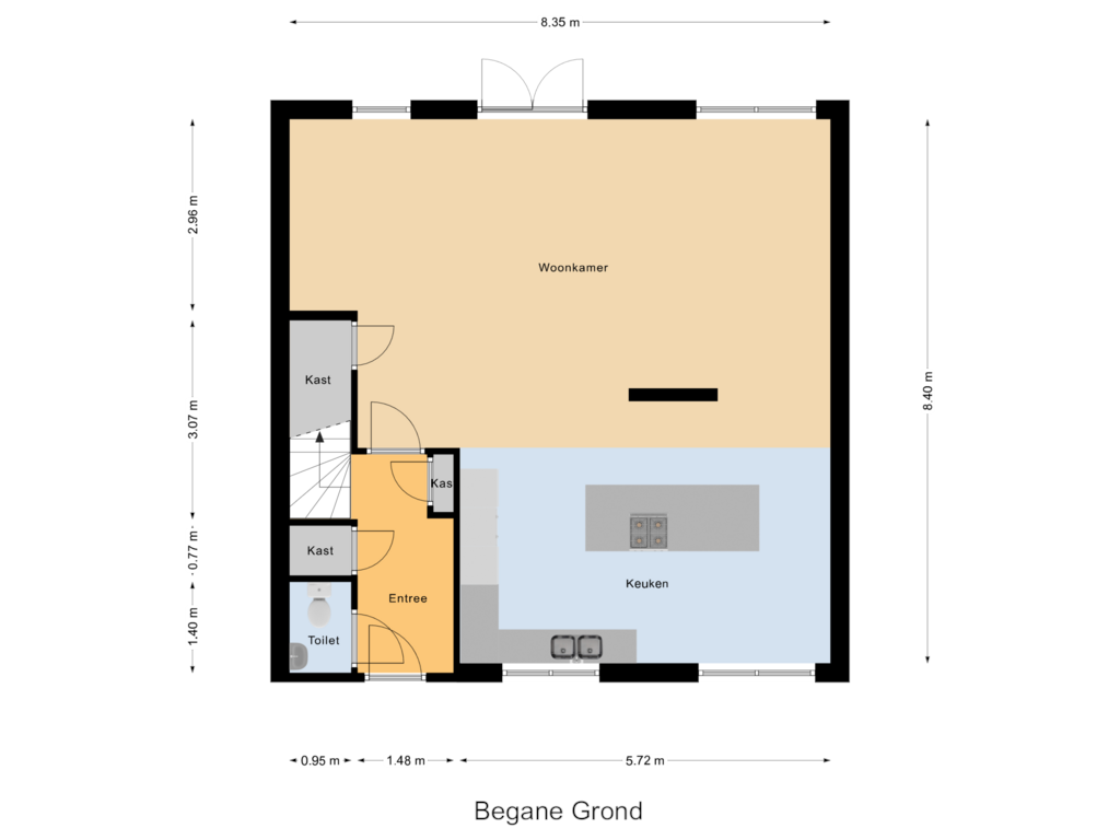 View floorplan of Begane Grond of Zomereik 3