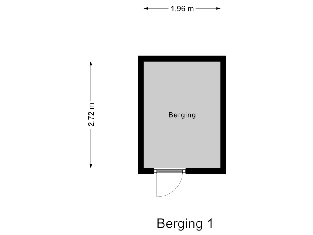 View floorplan of Berging 1 of Zomereik 3