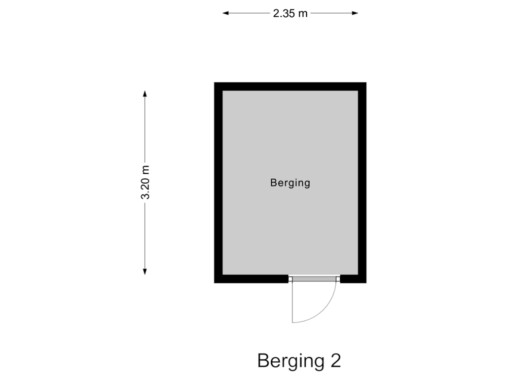 View floorplan of Berging 2 of Zomereik 3