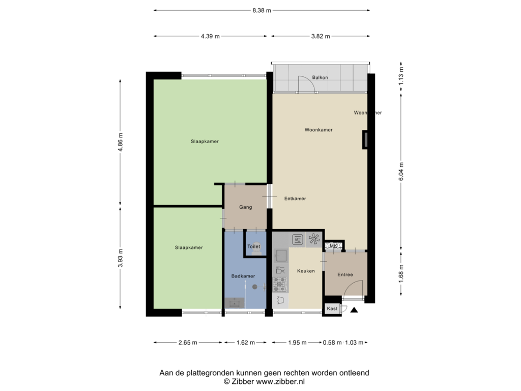 View floorplan of Appartement of Spurgeonlaan 36