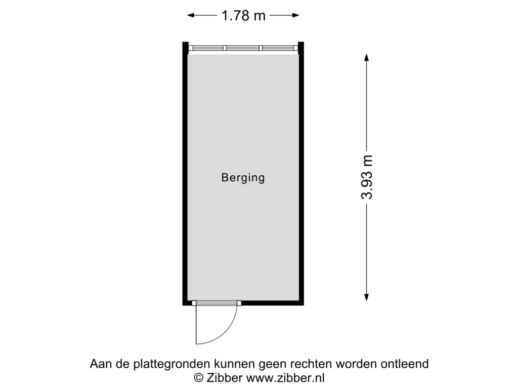 View floorplan of Berging of Spurgeonlaan 36