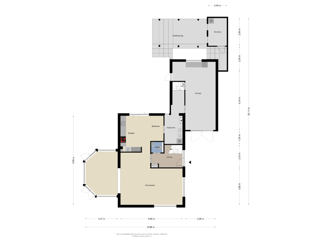 View floorplan of Begane grond of Beckrypleane 19