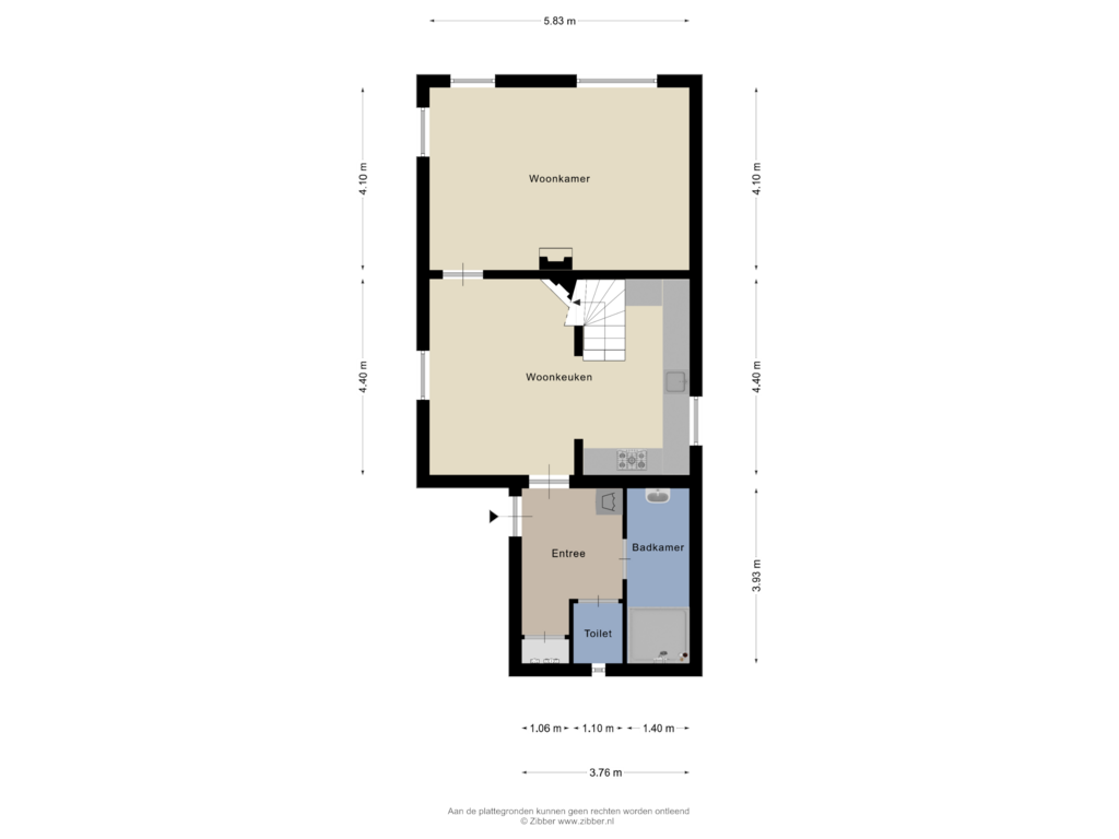 Bekijk plattegrond van Begane Grond van Molenstraat 21