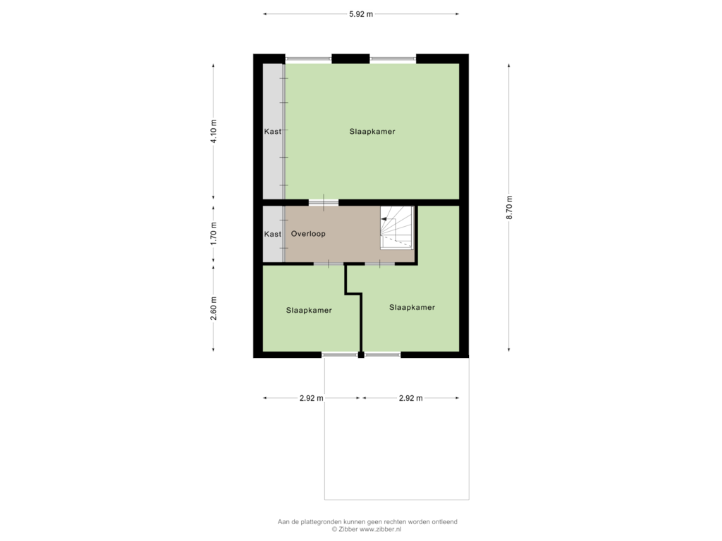 Bekijk plattegrond van Eerste Verdieping van Molenstraat 21