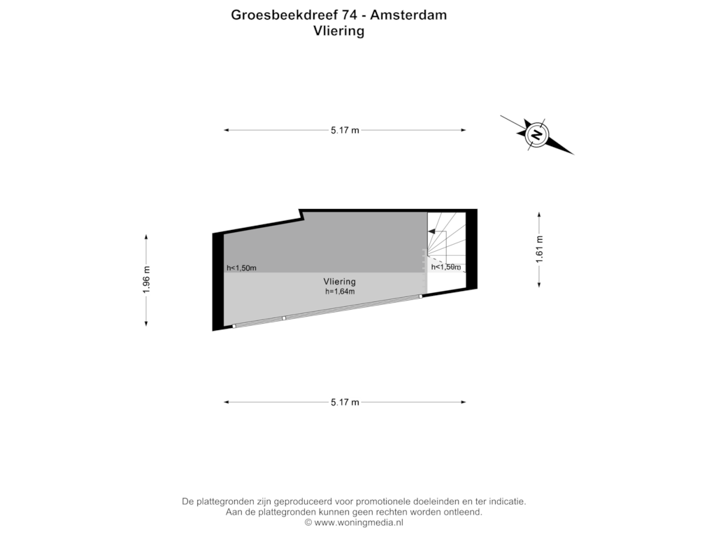 Bekijk plattegrond van Vliering van Groesbeekdreef 74