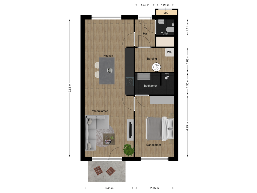 Bekijk plattegrond van First floor van Kolonel Millerstraat 62-C06