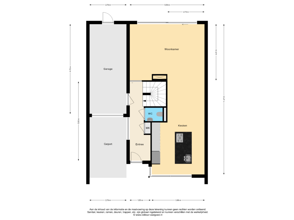 Bekijk plattegrond van Begane grond van Leede 78