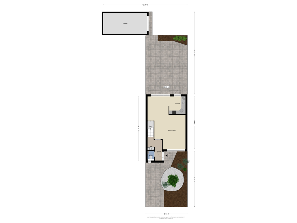 View floorplan of Begane Grond Tuin of Hoofdstraat 266