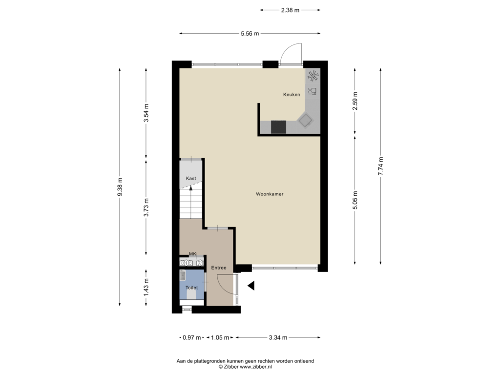 View floorplan of Begane Grond of Hoofdstraat 266