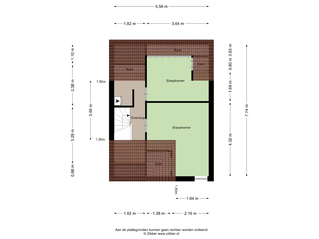 View floorplan of Tweede Verdieping of Hoofdstraat 266