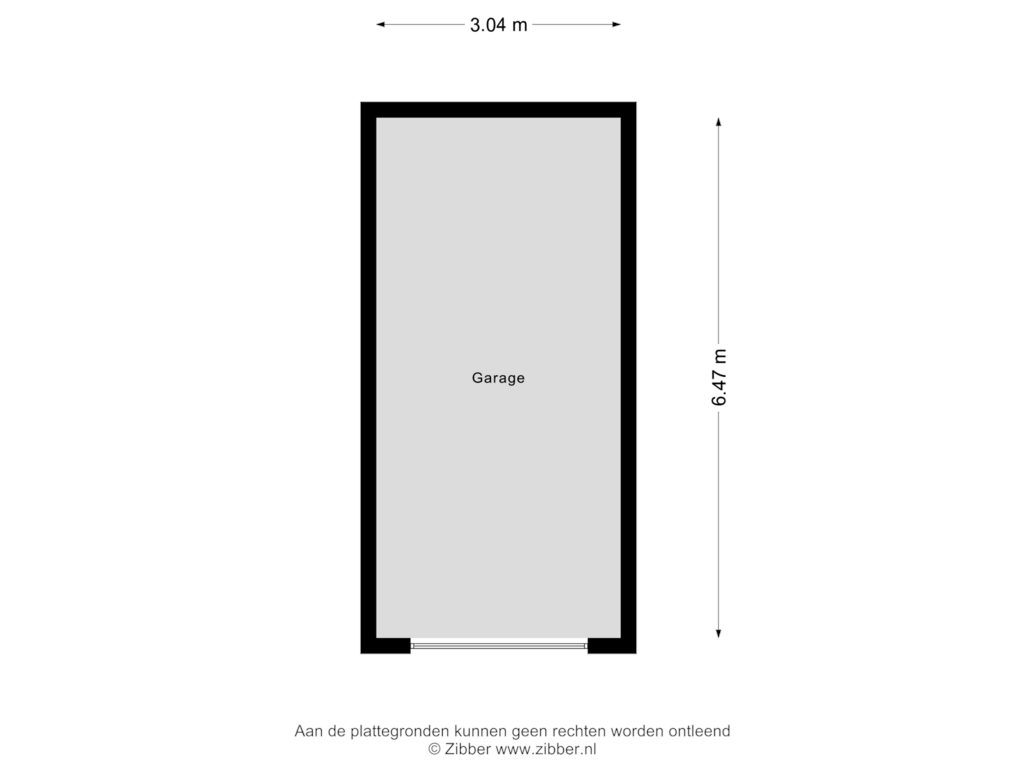 View floorplan of Garage of Hoofdstraat 266