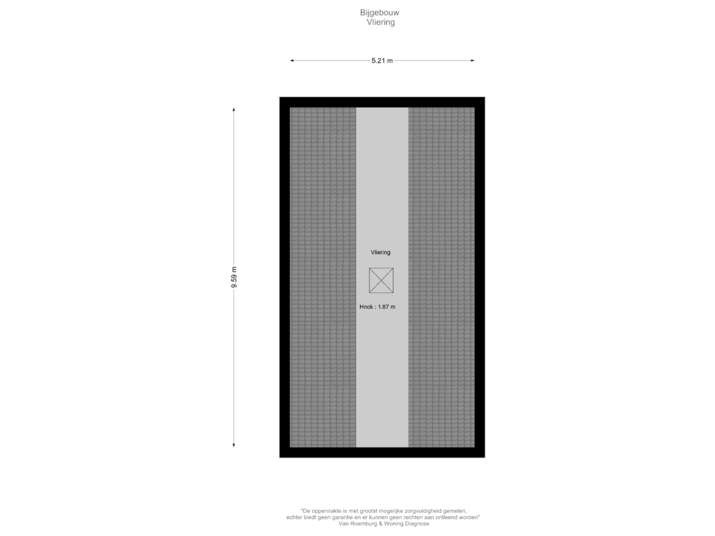 Bekijk plattegrond van Bijgebouw Vliering van Lange Zuiderweg 3