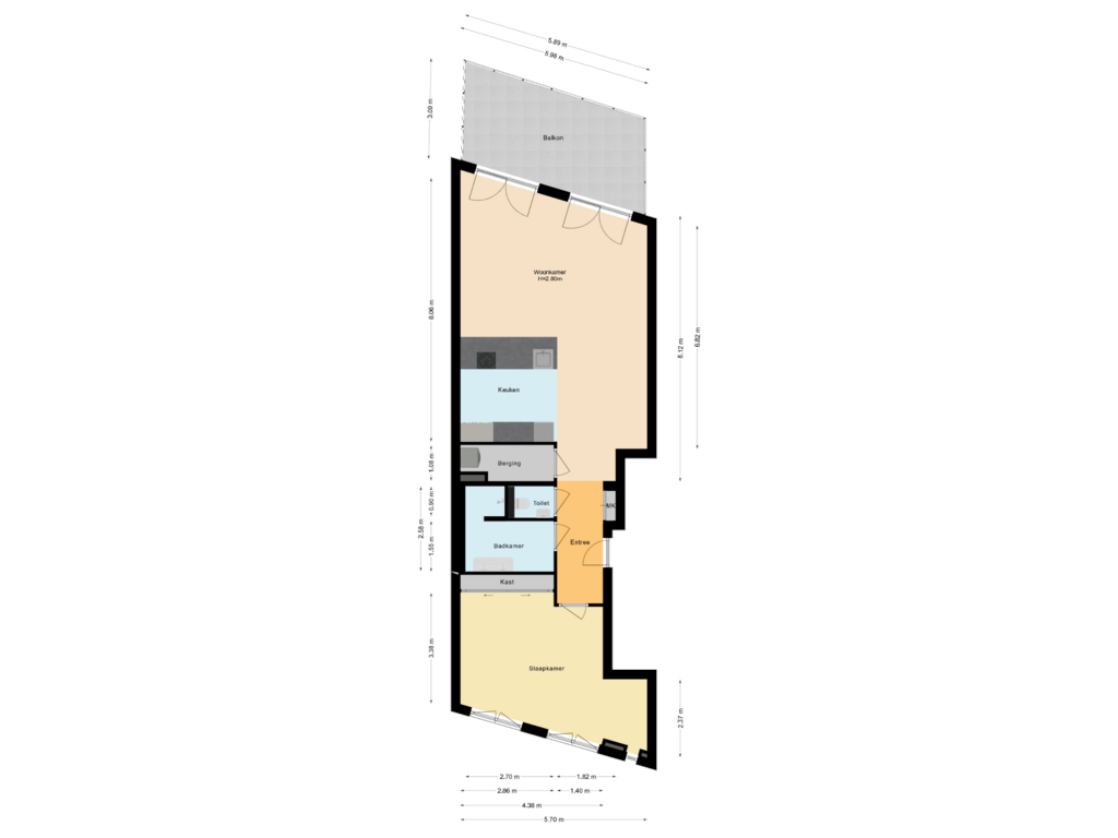 Bekijk plattegrond van Appartement van Laat 13