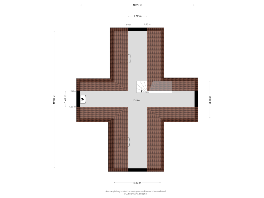 View floorplan of Zolder of Koerbergseweg 2