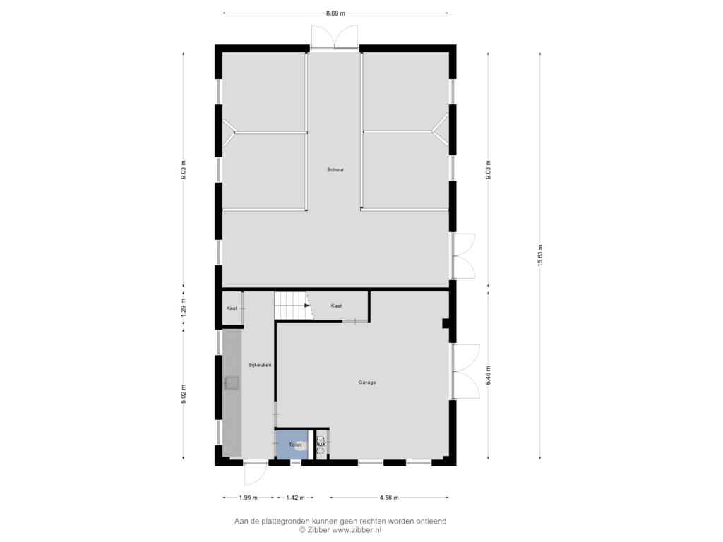 View floorplan of Bijgebouw of Koerbergseweg 2