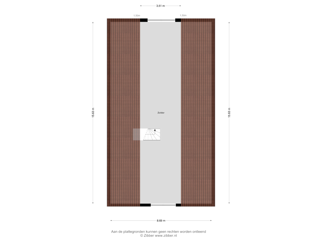 View floorplan of Zolder of Koerbergseweg 2