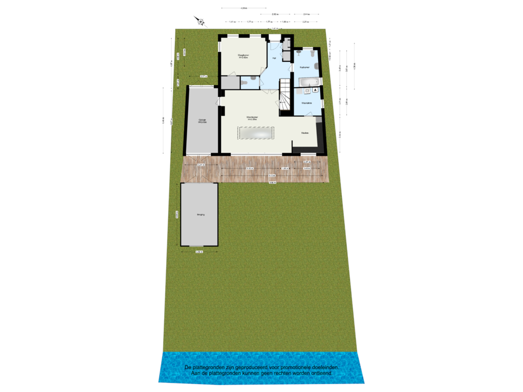 Bekijk plattegrond van Begane Grond inclusief Tuin van Westeind 193