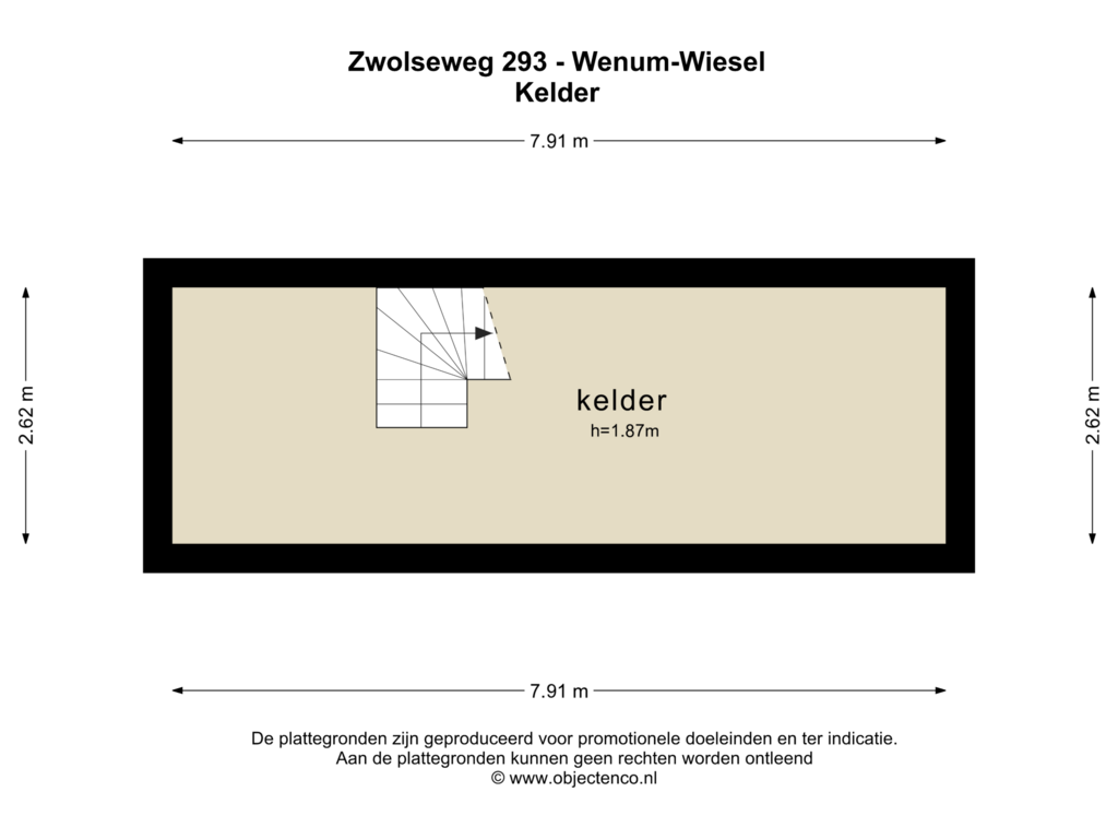 View floorplan of Kelder of Zwolseweg 293