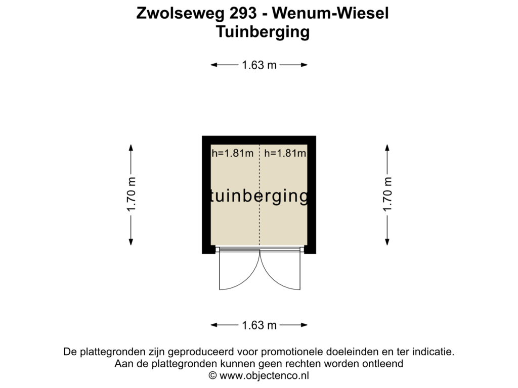 View floorplan of Tuinberging of Zwolseweg 293