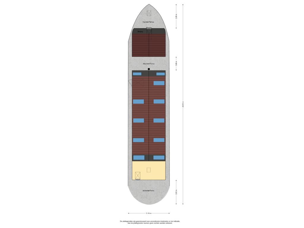 Bekijk plattegrond van 1e Verdieping van Koningsdam 1