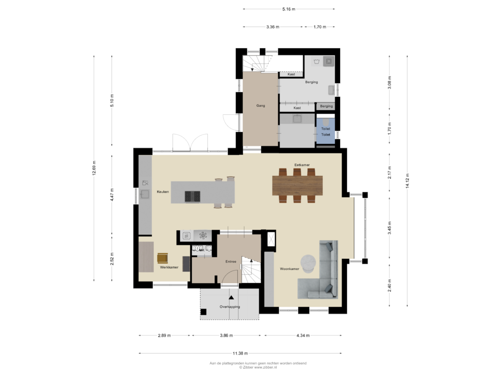 Bekijk plattegrond van Begane grond van Milschot 50