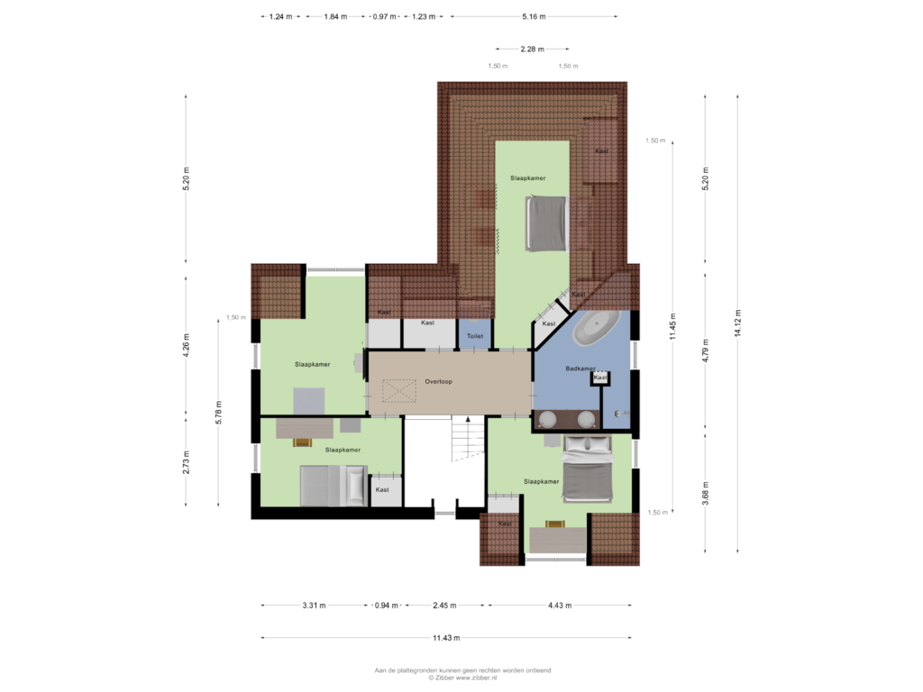 Bekijk plattegrond van Eerste verdieping van Milschot 50