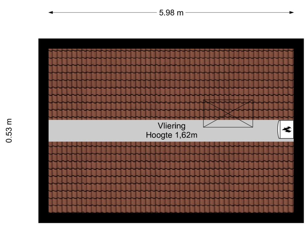 View floorplan of Vliering of Singelstraat 18