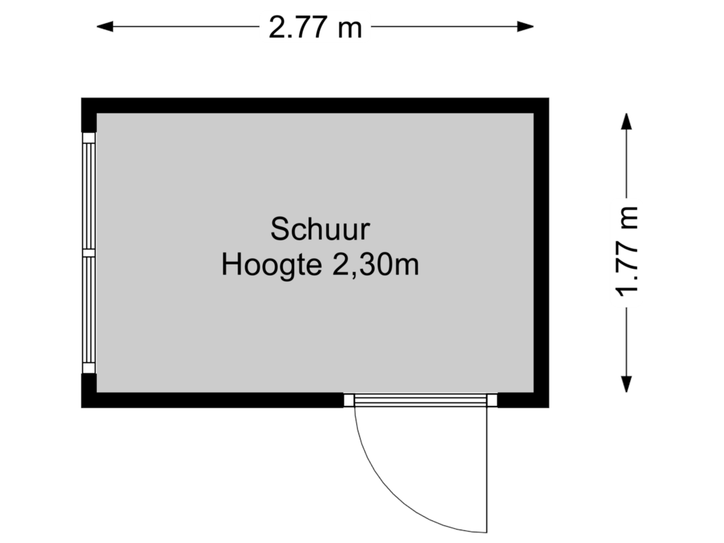 View floorplan of Berging of Singelstraat 18