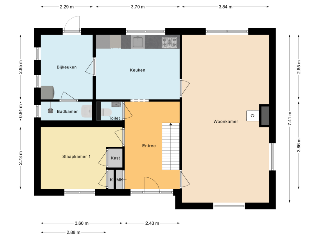 View floorplan of Begane grond of Brinkweg 9-A