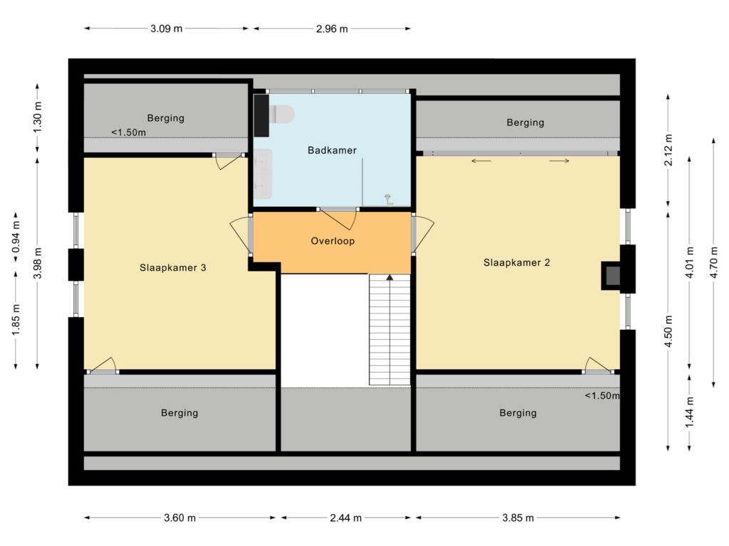 View floorplan of Eerste verdieping of Brinkweg 9-A