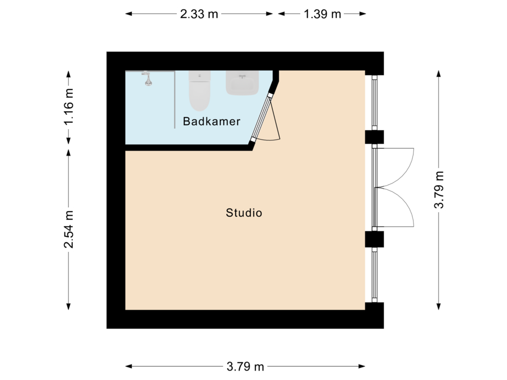 View floorplan of Tuinhuis 2 of Brinkweg 9-A