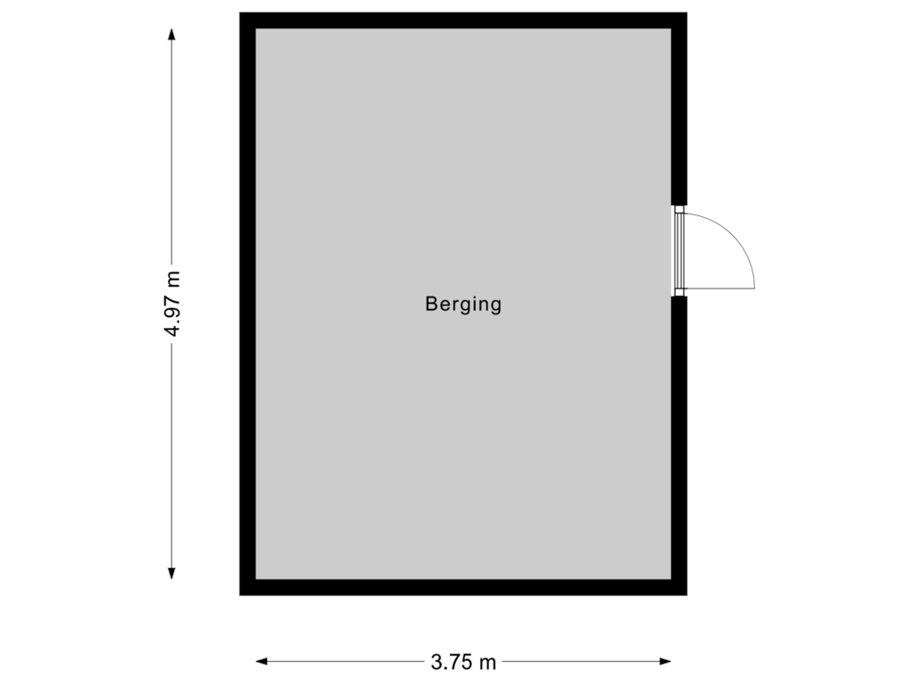 View floorplan of Berging of Brinkweg 9-A